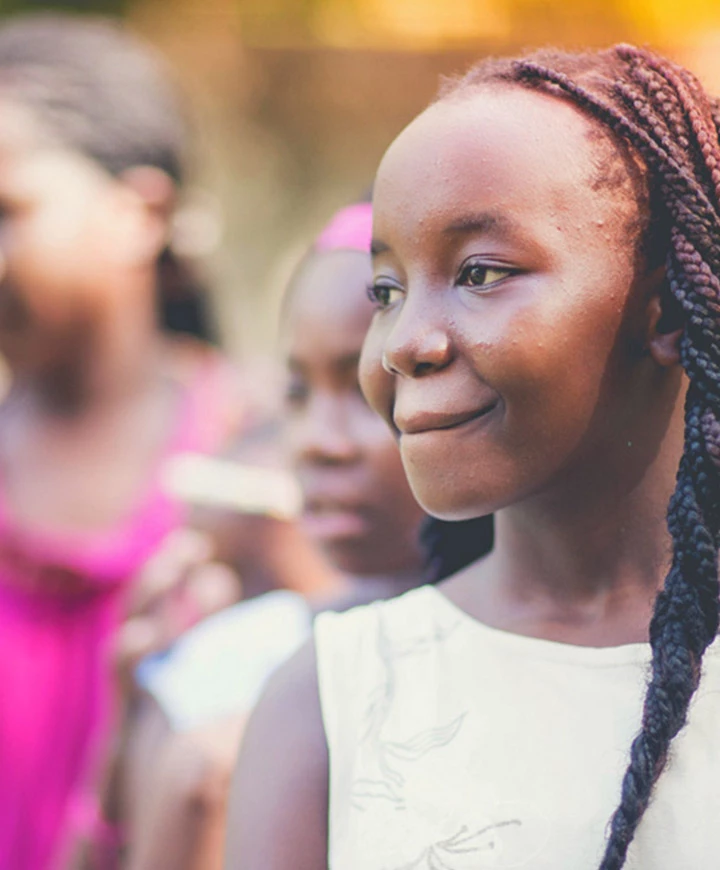 young girl smiling