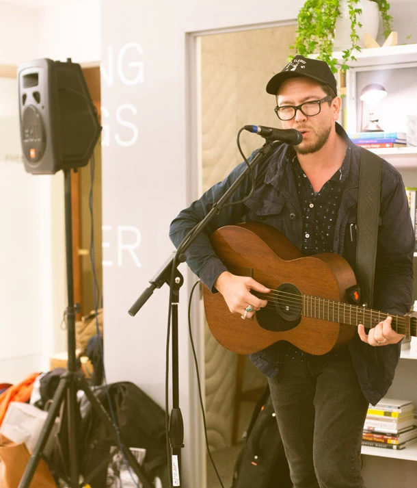 man playing guitar